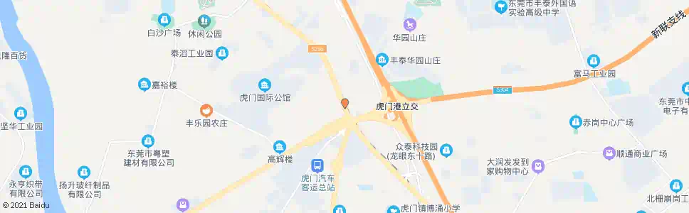 东莞新联(镇标)路口_公交站地图_东莞公交_妙搜公交查询2025