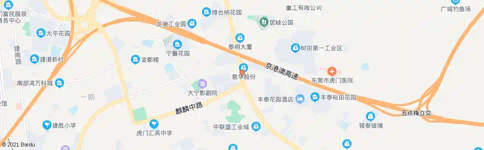 东莞大宁树田路口_公交站地图_东莞公交_妙搜公交查询2025