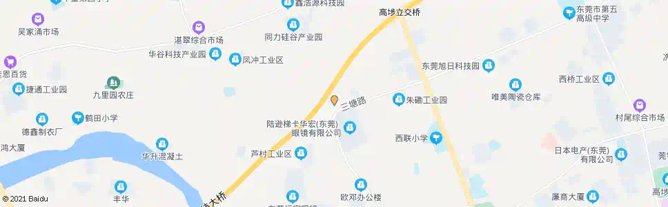 东莞保安围十村(九村路口)_公交站地图_东莞公交_妙搜公交查询2025