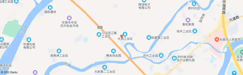 东莞大涡村_公交站地图_东莞公交_妙搜公交查询2025