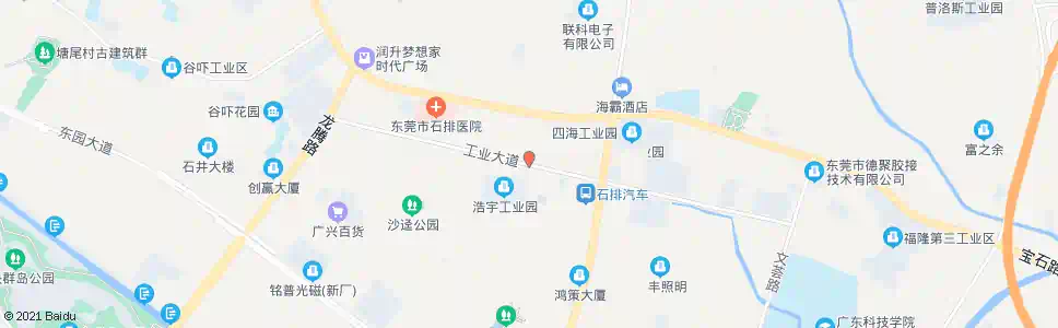 东莞麒麟工业大道路口_公交站地图_东莞公交_妙搜公交查询2025