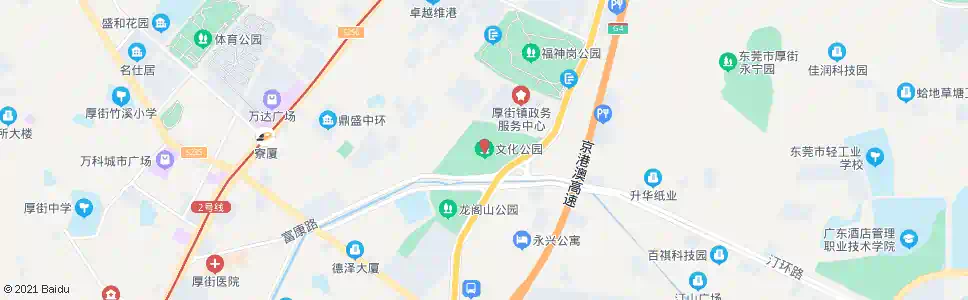 东莞文化公园_公交站地图_东莞公交_妙搜公交查询2025