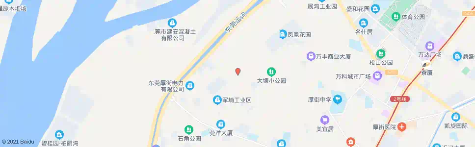 东莞大塘工业区南_公交站地图_东莞公交_妙搜公交查询2025