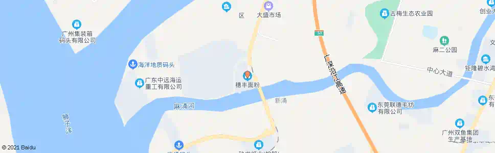东莞穗丰面粉厂_公交站地图_东莞公交_妙搜公交查询2025