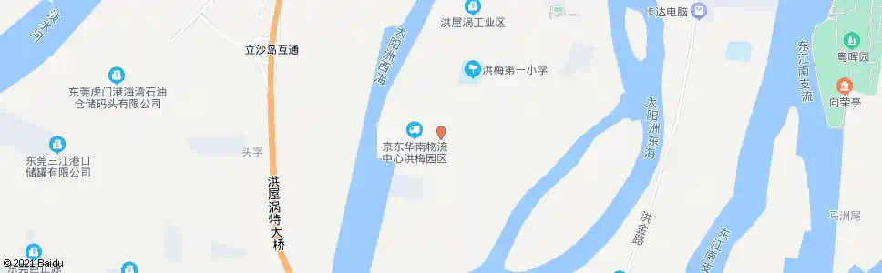 东莞洪梅1号店_公交站地图_东莞公交_妙搜公交查询2025