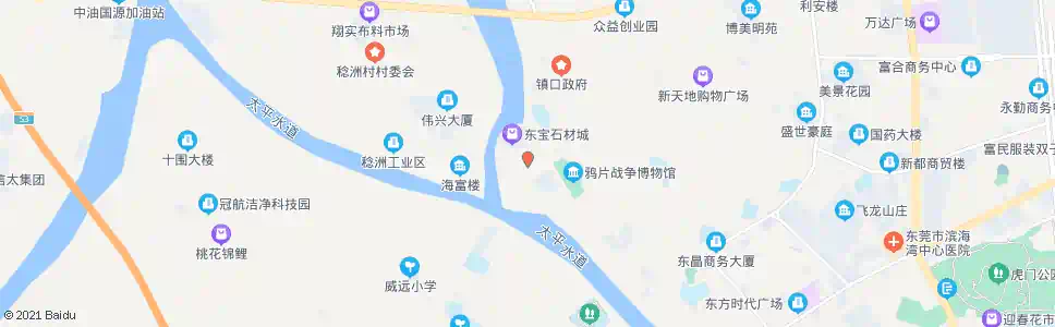 东莞镇口水闸_公交站地图_东莞公交_妙搜公交查询2025