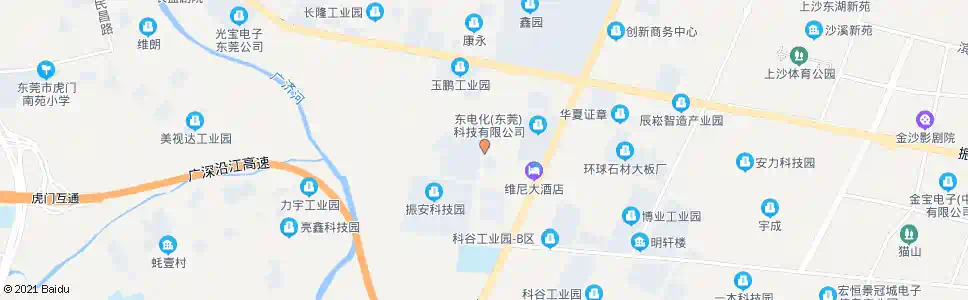 东莞振安科技园管理处_公交站地图_东莞公交_妙搜公交查询2025