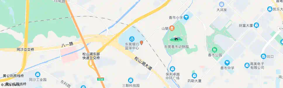 东莞长坑(市篮球中心)_公交站地图_东莞公交_妙搜公交查询2025