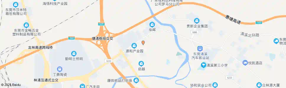 东莞长山头工业区_公交站地图_东莞公交_妙搜公交查询2025