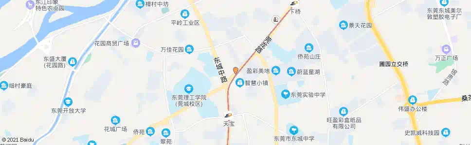 东莞教师二村_公交站地图_东莞公交_妙搜公交查询2025