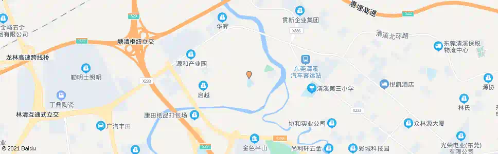 东莞长山头市场_公交站地图_东莞公交_妙搜公交查询2025