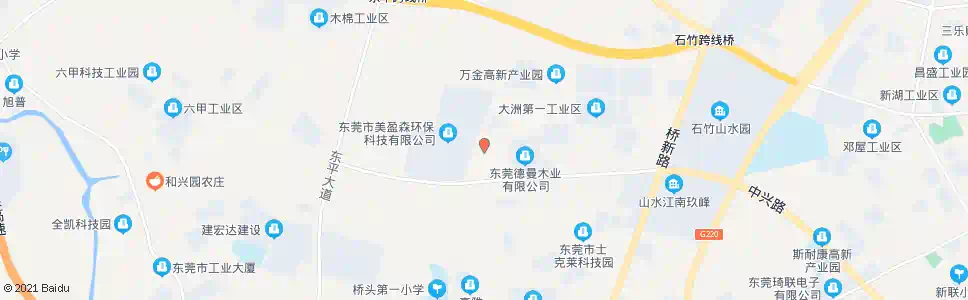 东莞大洲第一工业区_公交站地图_东莞公交_妙搜公交查询2025