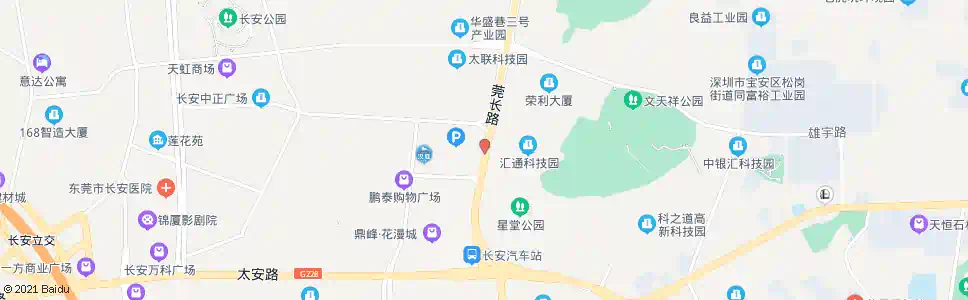 东莞长安门路口_公交站地图_东莞公交_妙搜公交查询2025