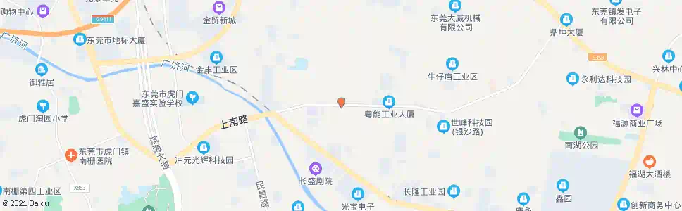 东莞上角市场_公交站地图_东莞公交_妙搜公交查询2025