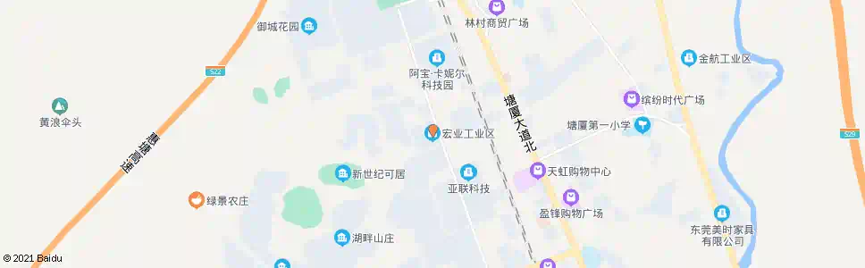 东莞宏业工业区_公交站地图_东莞公交_妙搜公交查询2025