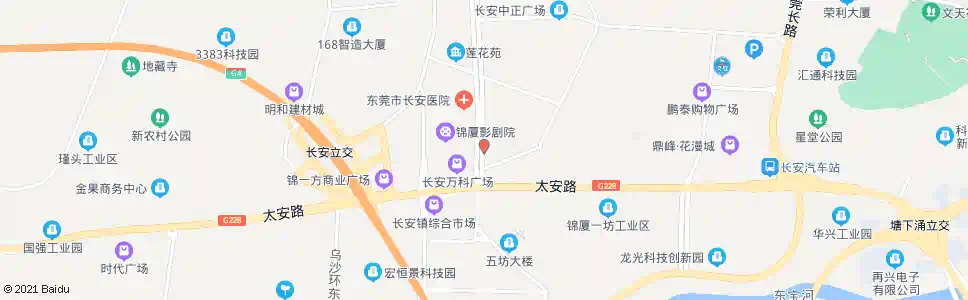 东莞长青商业广场南_公交站地图_东莞公交_妙搜公交查询2025