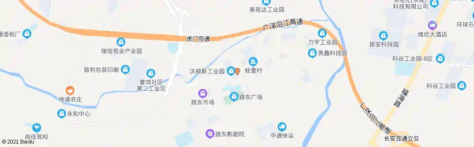 东莞路东小学_公交站地图_东莞公交_妙搜公交查询2025