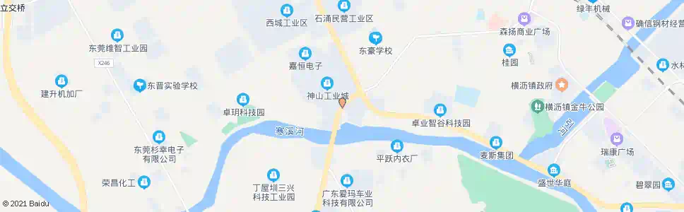 东莞神山工业区_公交站地图_东莞公交_妙搜公交查询2025