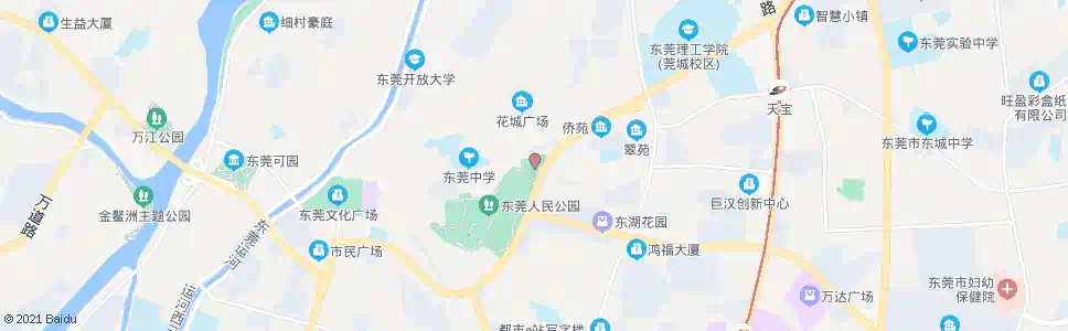 东莞园洲广场_公交站地图_东莞公交_妙搜公交查询2025