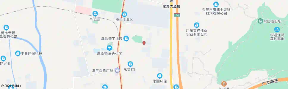 东莞溪头工业区公园_公交站地图_东莞公交_妙搜公交查询2025