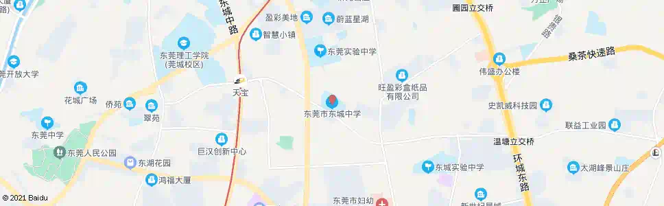 东莞东城中学_公交站地图_东莞公交_妙搜公交查询2025