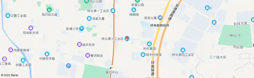 东莞桥头第三工业区_公交站地图_东莞公交_妙搜公交查询2025