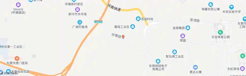 东莞怀雅路_公交站地图_东莞公交_妙搜公交查询2025