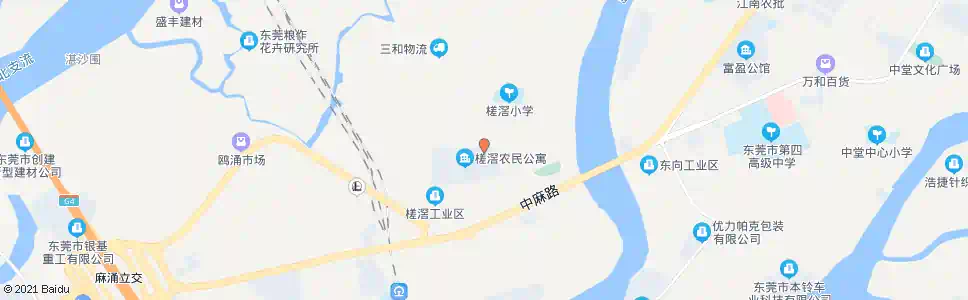 东莞厚大路翁窖村_公交站地图_东莞公交_妙搜公交查询2025