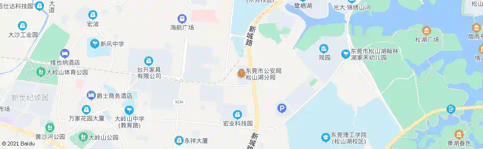 东莞公安分局(松山湖)_公交站地图_东莞公交_妙搜公交查询2025