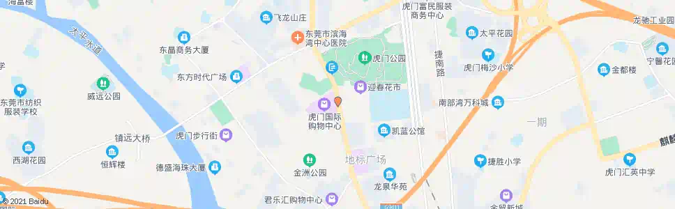 东莞虎门国际购物中心东_公交站地图_东莞公交_妙搜公交查询2025