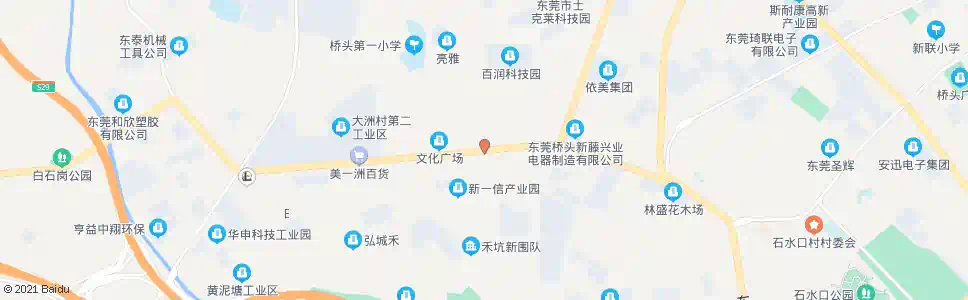 东莞大洲村委会_公交站地图_东莞公交_妙搜公交查询2025