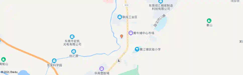 东莞黄江村市场_公交站地图_东莞公交_妙搜公交查询2025