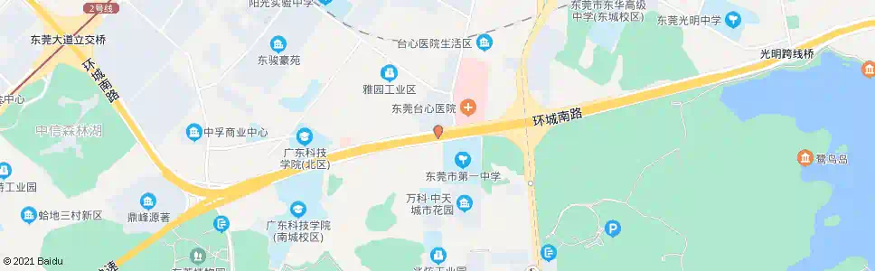 东莞东莞一中北_公交站地图_东莞公交_妙搜公交查询2025