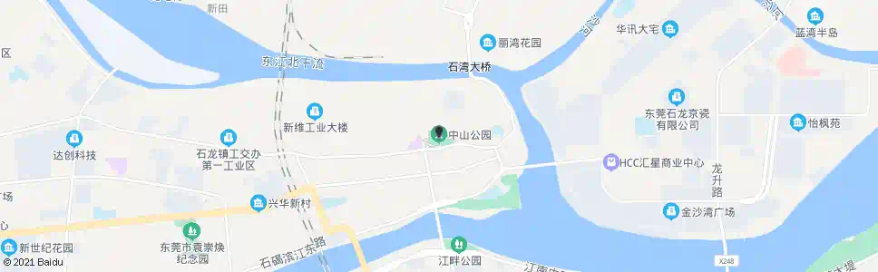 东莞中山公园_公交站地图_东莞公交_妙搜公交查询2025