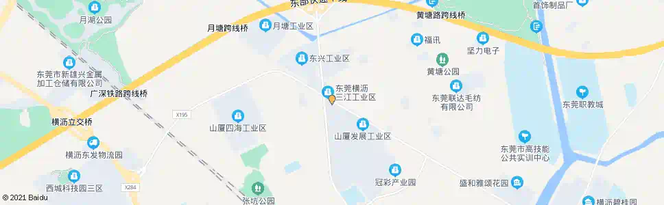 东莞三江工业区_公交站地图_东莞公交_妙搜公交查询2025