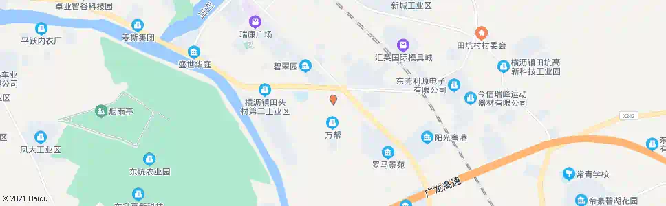 东莞田头工业区_公交站地图_东莞公交_妙搜公交查询2025