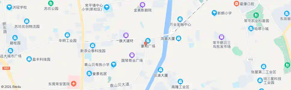 东莞豪苑广场_公交站地图_东莞公交_妙搜公交查询2025