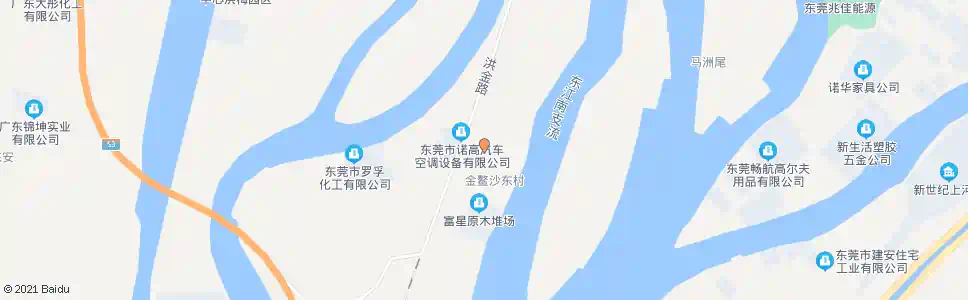 东莞金鳌沙村_公交站地图_东莞公交_妙搜公交查询2025