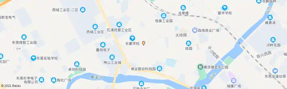东莞隔坑工业区_公交站地图_东莞公交_妙搜公交查询2025