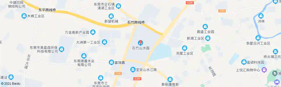 东莞百德(石竹山水园)_公交站地图_东莞公交_妙搜公交查询2025