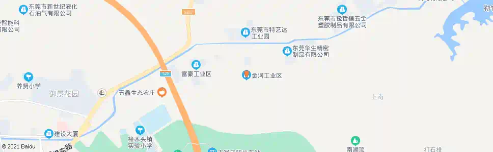 东莞金河工业区北_公交站地图_东莞公交_妙搜公交查询2025