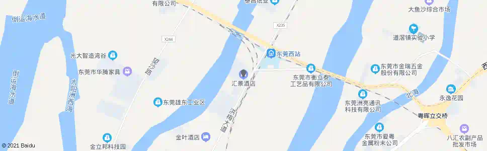 东莞汇景酒店_公交站地图_东莞公交_妙搜公交查询2025