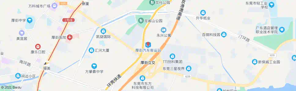 东莞厚街标志_公交站地图_东莞公交_妙搜公交查询2025