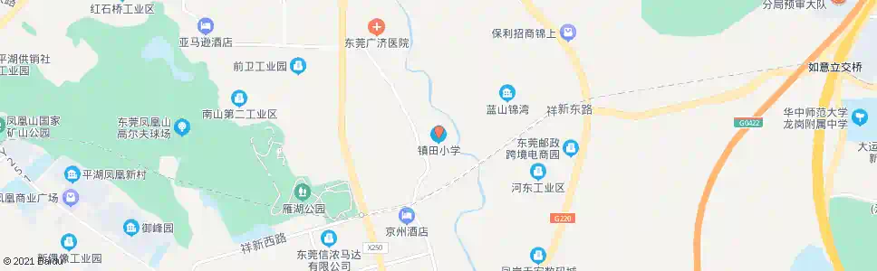 东莞镇田小学_公交站地图_东莞公交_妙搜公交查询2025