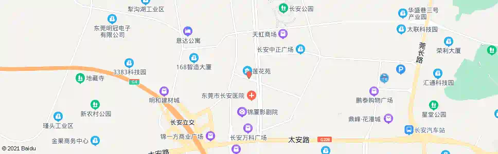 东莞莲花苑南门_公交站地图_东莞公交_妙搜公交查询2025