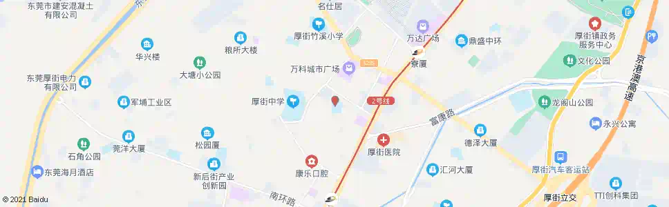 东莞厚街中心小学_公交站地图_东莞公交_妙搜公交查询2025