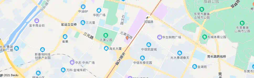 东莞百安中心_公交站地图_东莞公交_妙搜公交查询2025