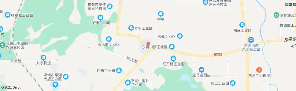 东莞平湖路口_公交站地图_东莞公交_妙搜公交查询2025