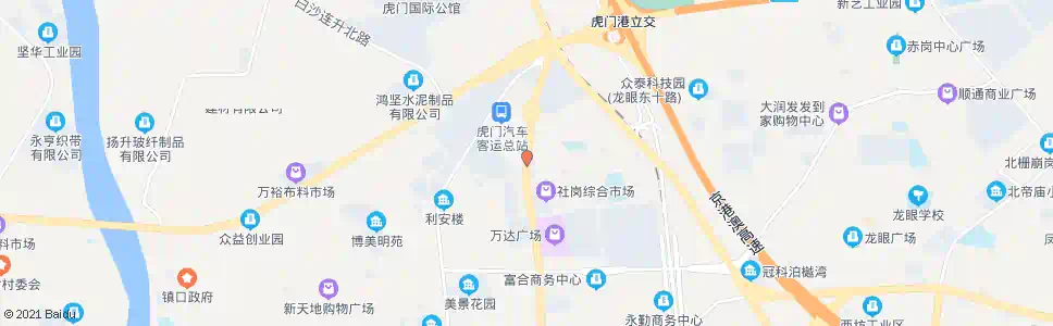 东莞社岗村_公交站地图_东莞公交_妙搜公交查询2025