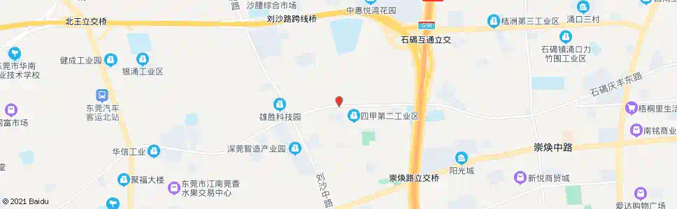 东莞四甲村_公交站地图_东莞公交_妙搜公交查询2025